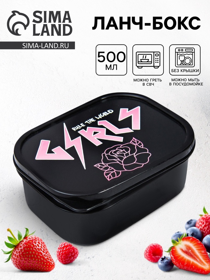 Ланч - бокс прямоугольный Girls, 500 мл