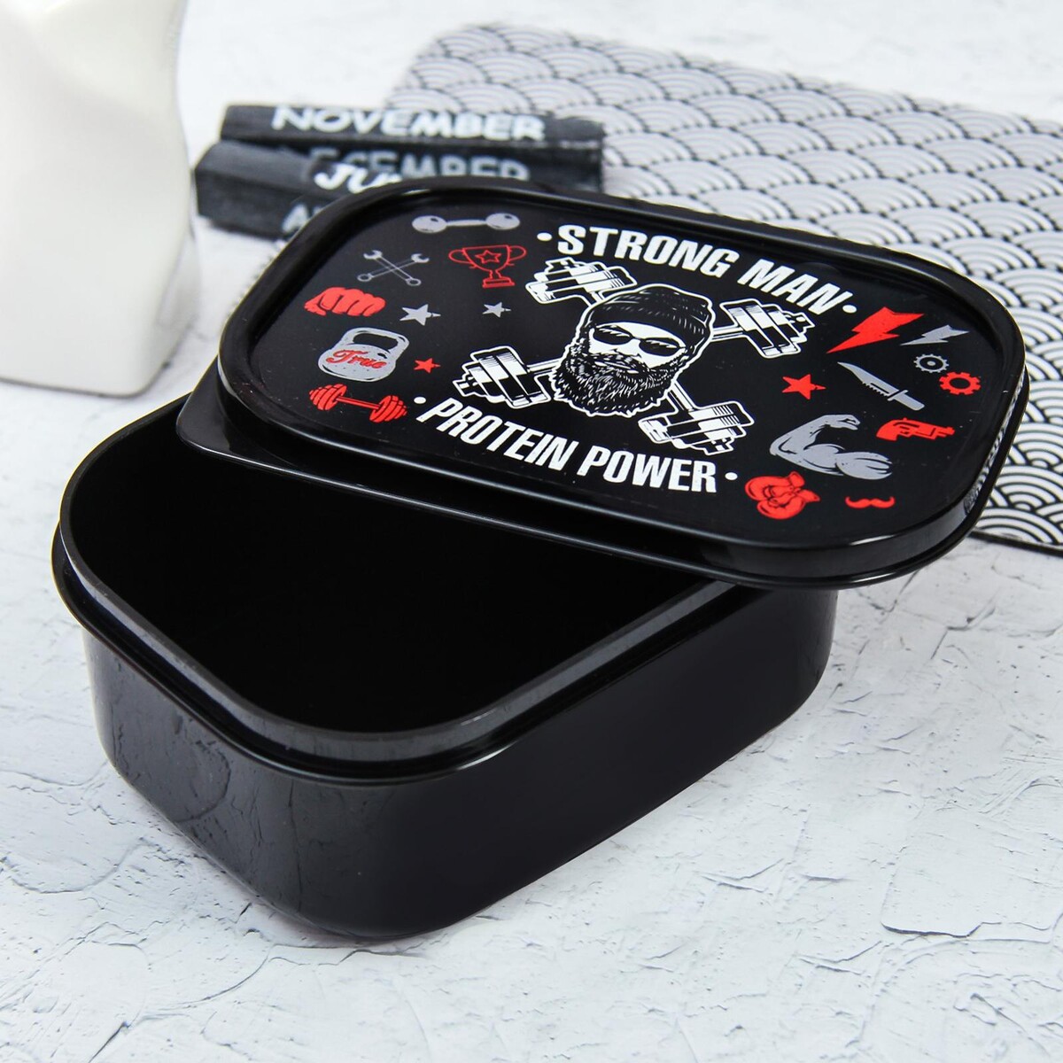 Ланч - бокс прямоугольный strong man, 500 мл